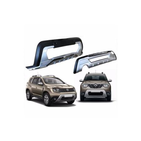 Dacia Duster - Bullbar fata si spate auto din plastic compatibil Dacia Duster II 2018-2024