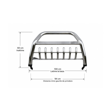 Bullbar inox compatibil Dacia Duster I 2010-2017 cu kit montaj inclus [3]
