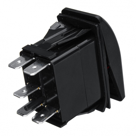 Buton comutator Intrerupator auto ON/OFF "SIDE MARKER LIGHT" cu martor luminos roșu - 12V/24V, rezistent la apă [5]