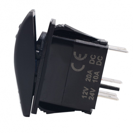 Buton comutator Intrerupator ON/OFF "INTERIOR LIGHT" cu martor luminos albastru - 12V/24V, rezistent la apă [7]