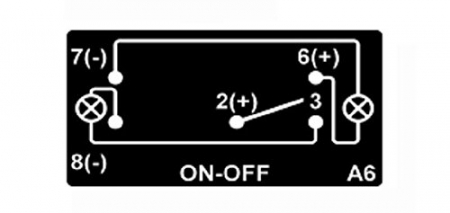 Buton comutator Intrerupator ON/OFF "LOW BEAM" cu martor luminos roșu - 12V/24V, rezistent la apă [2]