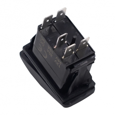 Buton comutator Intrerupator ON/OFF "REAR LIGHTS" cu martor luminos albastru - 12V/24V, rezistent la apă [5]