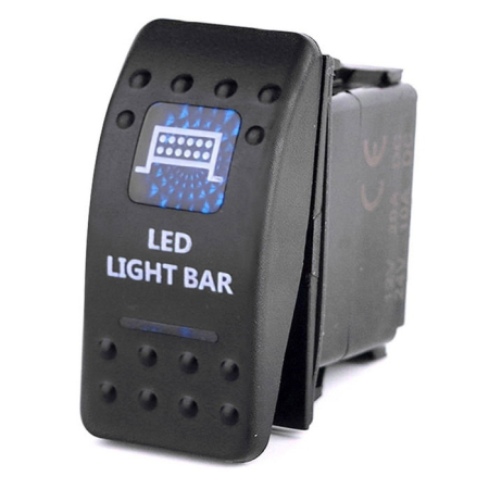 Accesorii electrice auto - Buton  Intrerupator, Comutator, ON OFF, Auto, 12V 24V, cu LED Panou, Lumina Albastra, LED LIGHT BAR