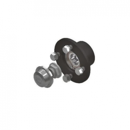 Butuc roata remorca 4x100 cu prezoane M12x1.5 si capac protectie [1]