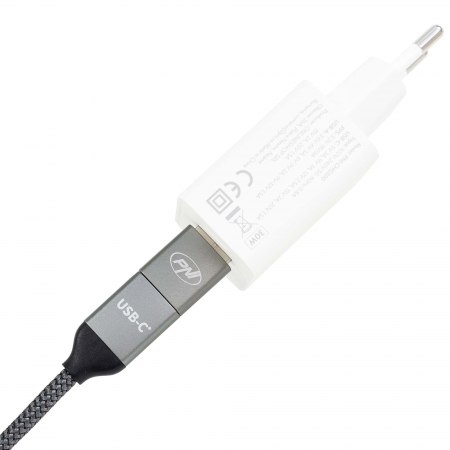 Cablu date si incarcare PNI CD600 USB Type-C la Type-C 60W + adaptor USB Type-C la USB-A, lungime 1m [4]