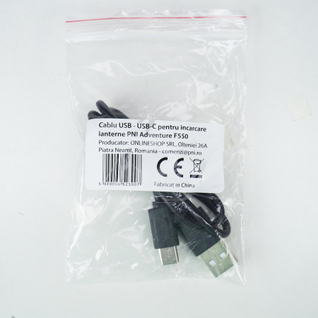 Import - Cablu USB - USB-C pentru incarcare lanterne PNI Adventure F550, PNI Adventure F650
