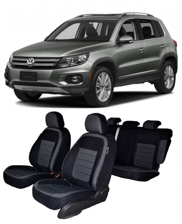 Volkswagen - Huse scaune dedicate VW TIGUAN 2012-2016 (Bancheta fractionata si huse cotiere)