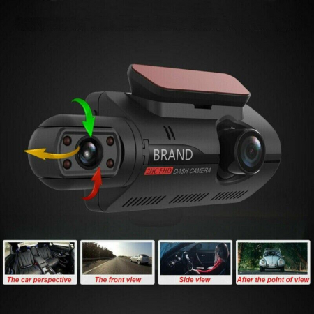 Camera Auto De Bord Full HD 1080P 2 camere + card de memorie Micro SD 32 GB 85 x 50 mm [6]