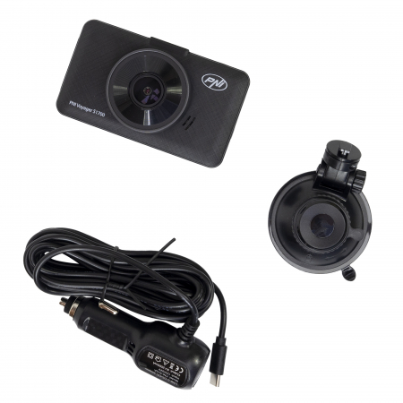 Camera auto DVR PNI Voyager S1700 4K UHD, ecran 3 inch, inregistrare ciclica, monitorizare parcare, detectie miscare, alimentare 12V/24V [2]
