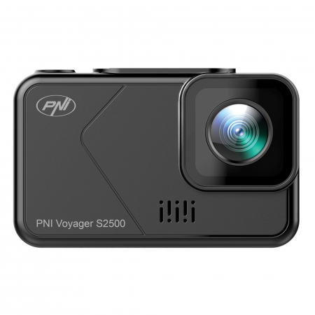 Camere auto - Camera auto DVR PNI Voyager S2500 WiFi, 4K UHD, ecran 2 inch, inregistrare ciclica, monitorizare parcare, detectie miscare, inregistrare video si audio, alimentare 12V/24V