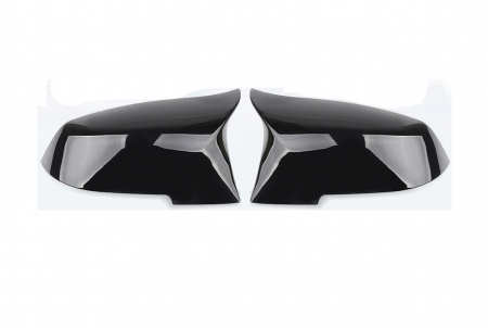 Capace Oglinzi auto - Capace oglinda tip BATMAN compatibile cu BMW Seria 1 2011 - 2019 F20 negru lucios