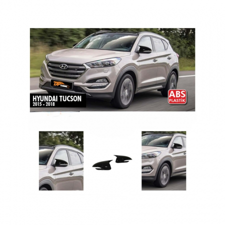 Capace Oglinzi auto - Capace oglinda tip BATMAN compatibile Hyundai Tucson 2015-2018 cu semnalizare in oglinda