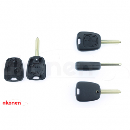 Carcase chei auto - Carcasa Cheie Contact Pentru Citroen Berlingo / Saxo / Xsara Picasso 2 Butoane, Cu Cheie
