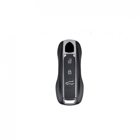 Carcase chei auto - Carcasa telecomanda cu 3 butoane compatibila Porsche, cu lamela