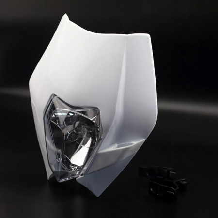 Carena si far fata pentru motociclete, alba, cu faza scurta si lunga – Model universal pentru ENDURO / Trail / Streetfighter [5]