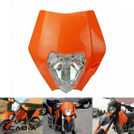 Carena si far fata pentru motociclete, portocalie, cu faza scurta si lunga – Model universal pentru ENDURO / Trail / Streetfighter [10]