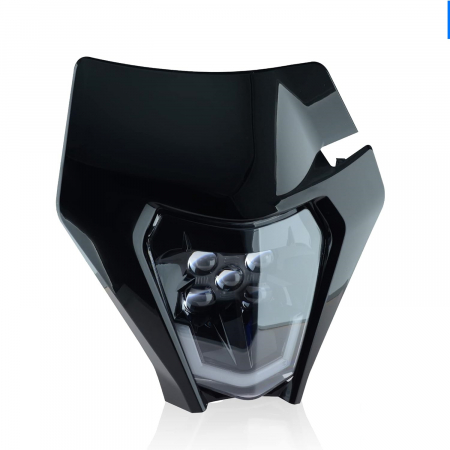 Carena si far LED fata pentru motociclete, Negru, cu faza scurta si lunga – Model universal pentru ENDURO / Trail / Streetfighter [9]