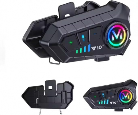 Cască Bluetooth fără fir pentru cască de motocicletă, interfon bidirecțional cu reducere inteligentă a zgomotului, multifuncțională, rezistentă la apă [4]