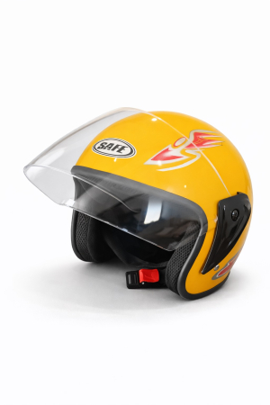 Noutati Flexzon - Casca cu viziera pentru motor, scuter, ATV - marime M/L, galben metalizat