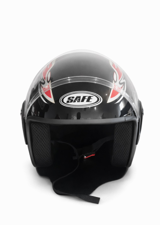 Casca cu viziera pentru motor, scuter, ATV - marime M/L, negru metalizat [1]