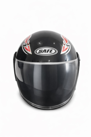 Casca cu viziera pentru motor, scuter, ATV - marime M/L, negru metalizat [2]
