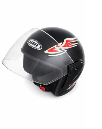 Accesorii Moto & Velo - Casca cu viziera pentru motor, scuter, ATV - marime M/L, negru metalizat