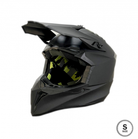 Accesorii Moto & Velo - Casca pentru copii, pentru motocicleta, ATV, bicicleta – Enduro, Cross – marime S (49–50 cm), Negru mat