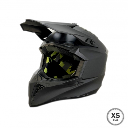 Accesorii Moto & Velo - Casca pentru copii, pentru motocicleta, ATV, bicicleta – Enduro, Cross – marime XS (47–48 cm), Negru mat