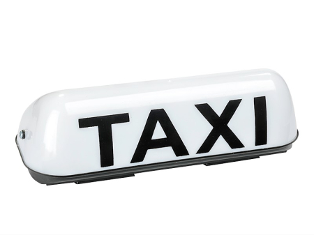Caseta TAXI LED 12V cu Iluminare Alba, Fixare Magnetica, Cablu Alimentare 1.8 m, Alba [1]