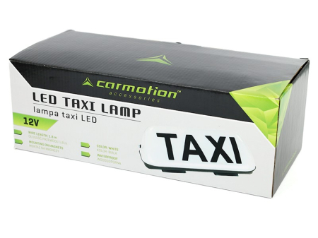 Caseta TAXI LED 12V cu Iluminare Alba, Fixare Magnetica, Cablu Alimentare 1.8 m, Alba [6]