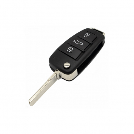 Carcase chei auto - Husa cheie briceag 3 butoane silicon negru compatibila VW Cod:V3B