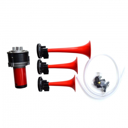 Claxon Auto 3 tonuri 12V cu Compresor Electric 117 dB 240W [1]