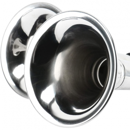 Claxon Auto Pentru Barca, Nava, Iaht, Camion, TIR, Dubla Trompeta, Cromat, Cu o Pipa, 12V, 455 х 190 mm [5]