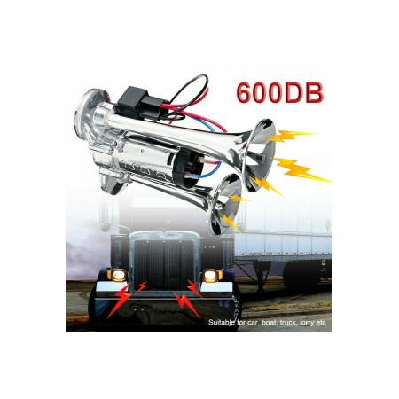 Claxoane Auto - Claxon cu 2 goarne si compresor 12V