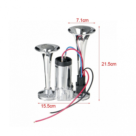 Claxon cu 2 goarne si compresor 12V [2]