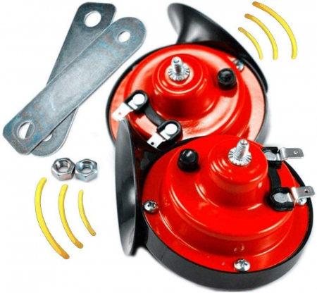 Claxon de tip escargot , două pini, 12V pentru mașină, jeep, autobuz și altele. [1]