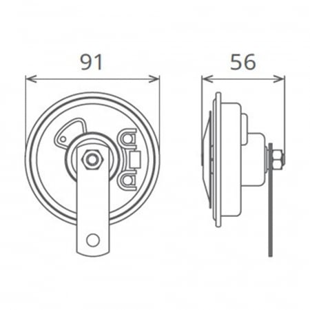CLAXON ELECTROMAGNETIC, TIP DISC, 24V 3A TON JOS [2]