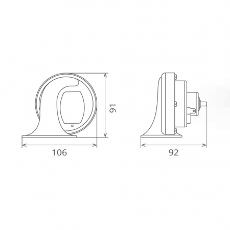 Claxon electromagnetic tip melc 24V 3A TON JOS [2]
