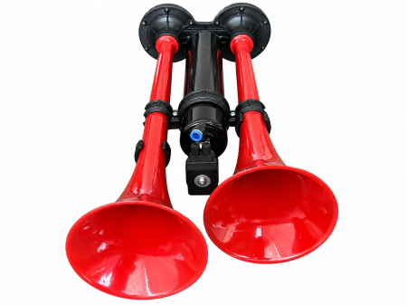 Claxon Pneumatic Dublu 24V Super Apollo Echo pentru Camion, TIR si Autobuz, 125 dB, 3-10 Bar [5]