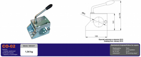 Accesorii Remorca - Clema remorca metalica pentru fixarea protapului CO 02 ( mare )