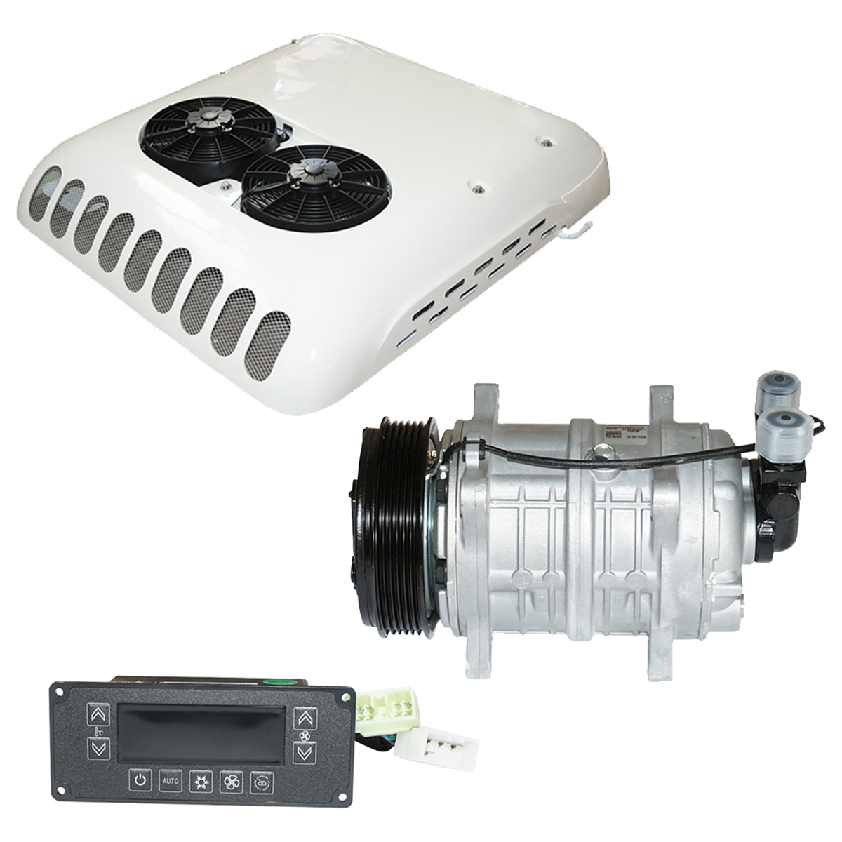 Clima stationara AC - Clima  Stationara AC  compresor pentru bus 12V 10KW, 3800mc3/H, 1010x975x180mm