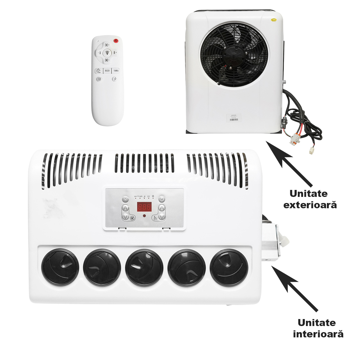 Clima stationara AC cu unitate externa 12V, capacitate racire 2600W [0]