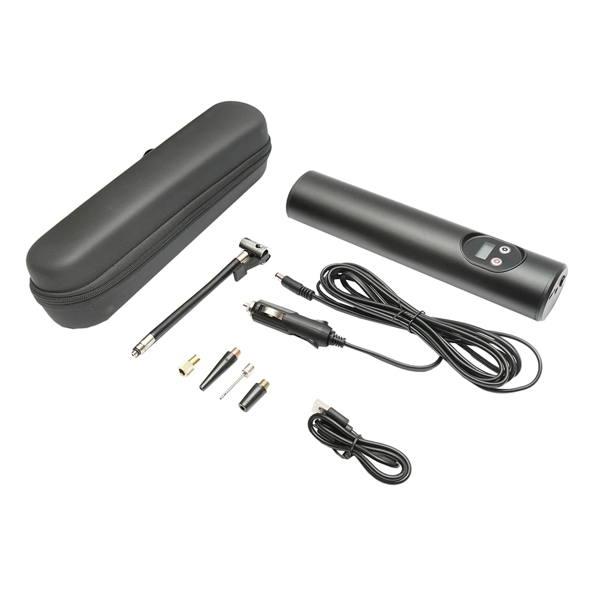 Compresor aer portabil negru 12,4V baterie 6000Am reincarcabila [1]