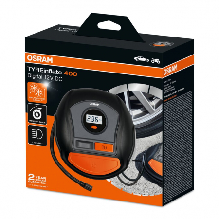 Compresoare auto - COMPRESOR AUTO 12V 120 W CU AFISAJ DIGITAL TYREINFLATE 400 OSRAM