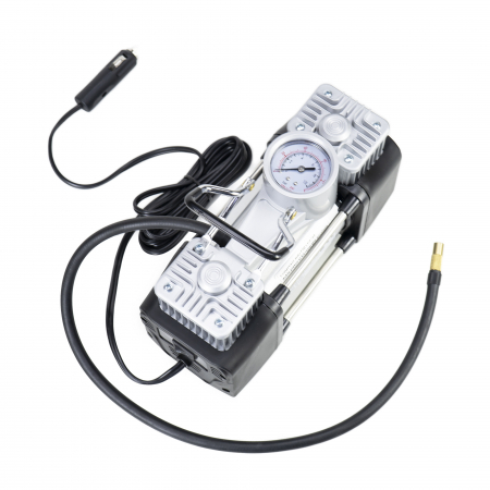 Noutati Real Auto - Compresor auto PNI CPA700 dublu piston si kit reparatie anvelope, 12V, 25A