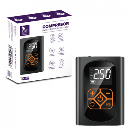 Compresoare auto - Compresor Kraftmann umflat portabil mic - 60W