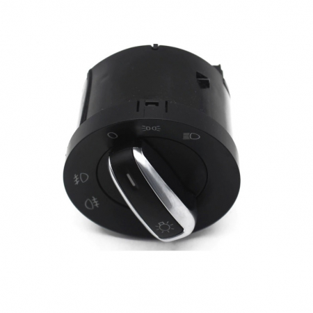 Comutator Bloc Lumini VW Golf 5 Passat B6 Caddy fara functie automata - Negru/Chrome [5]