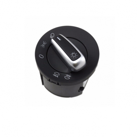 Noutati Flexzon - Comutator Bloc Lumini VW Golf 5 Passat B6 Caddy fara functie automata - Negru/Chrome