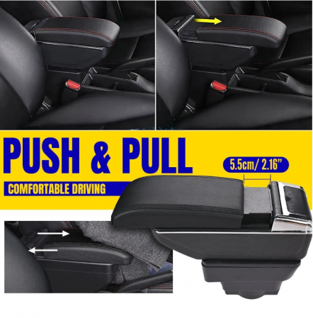 Cotiera  piele ecologicat dedicate Opel Astra J 2009-2018 MK4  + kit cu compartiment [3]