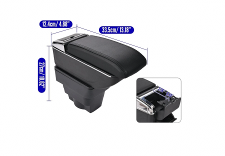 Cotiera  piele ecologicat dedicate Opel Astra J 2009-2018 MK4  + kit cu compartiment [1]